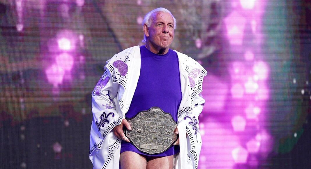 Ric Flair sporting the original Big Gold belt