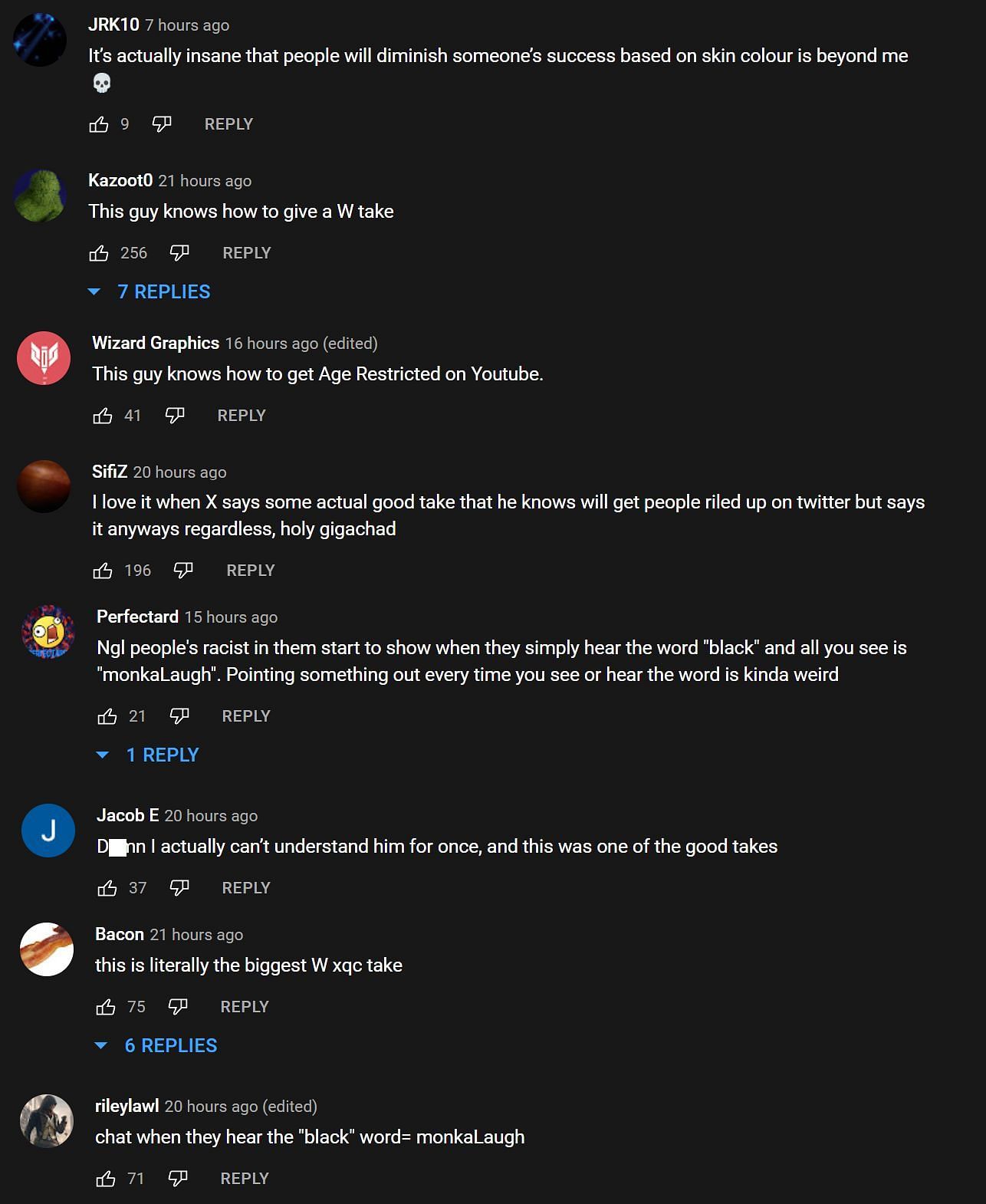 Fans react to xQc&#039;s take (Image via xQc Clips YouTube)