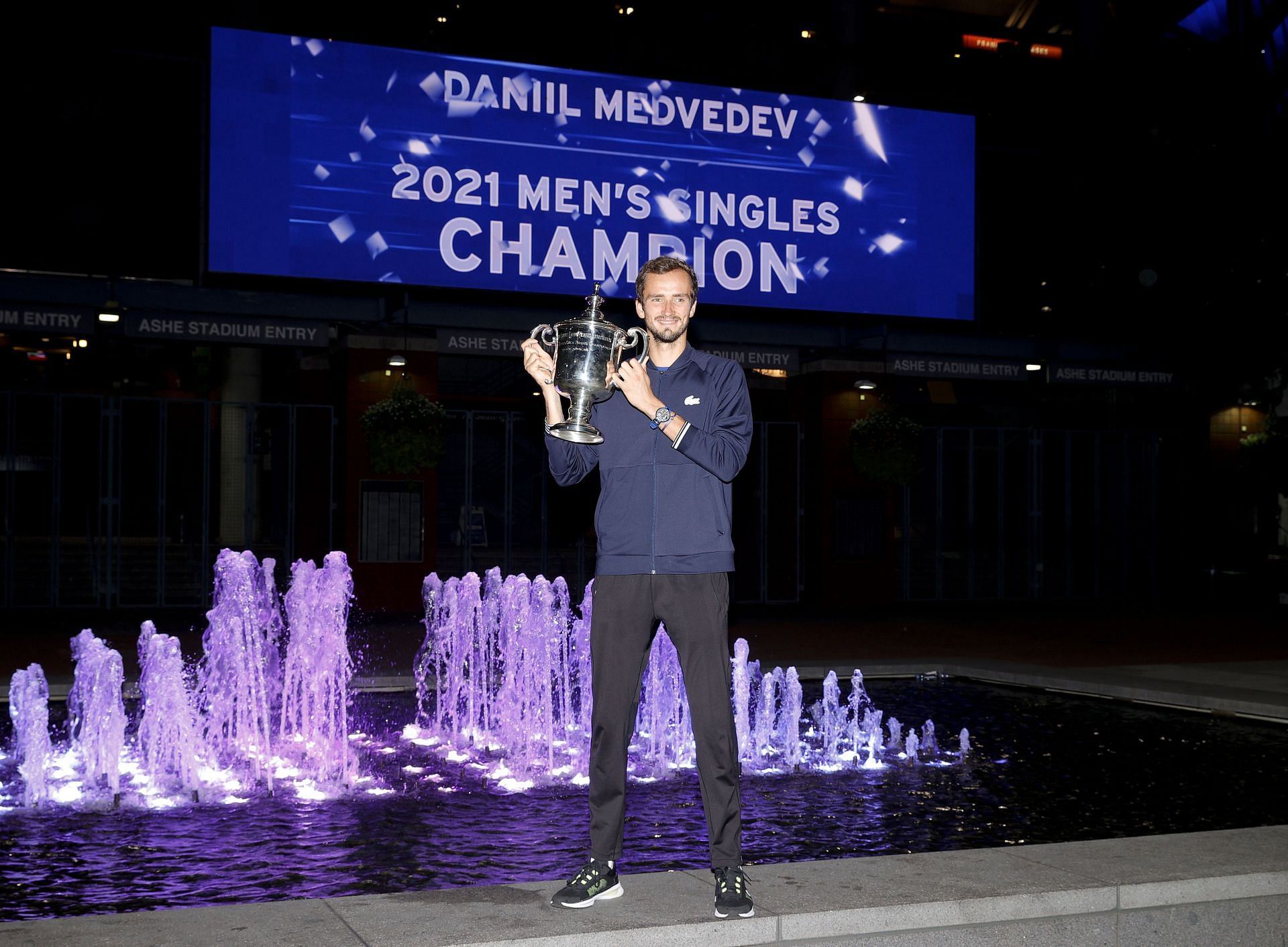 Daniil Medvedev with his 2021 US Open title