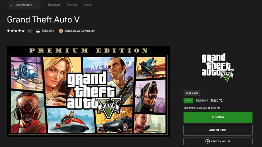  The game is also available on Epic Games&#039; distribution platform (Image via Epic Games Store)