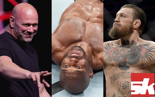 L-R: Dana White, Kamaru Usman, and Conor McGregor [Photo creidt: TMZ Sports on YouTube]