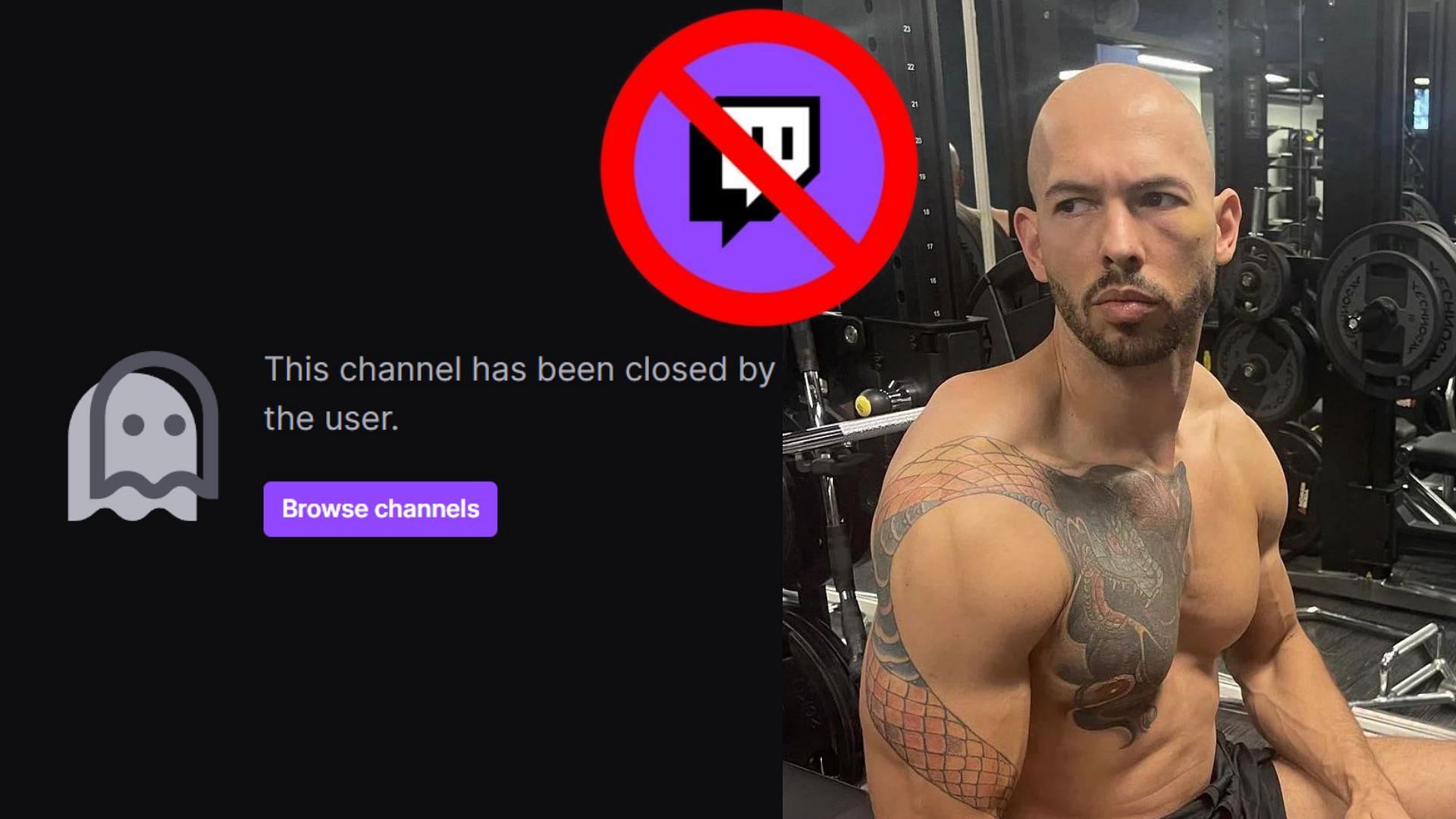 Andrew Tate deletes Twitch channel