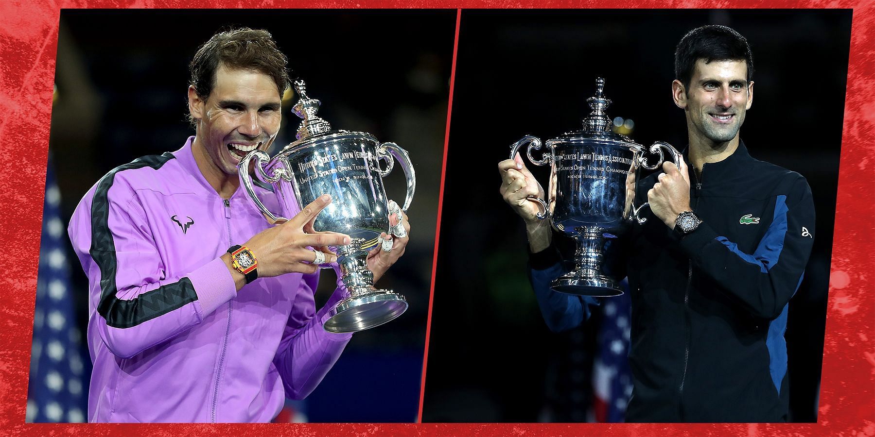Nadal (left) and Djokovic are two of the oldest champions in US Open history.