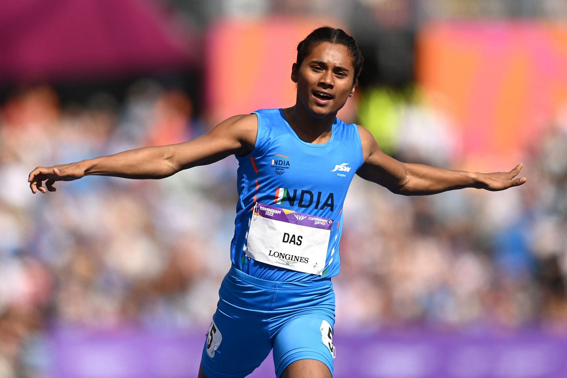 Indian sprinter Hima Das at CWG 2022. (PC: Getty Images)