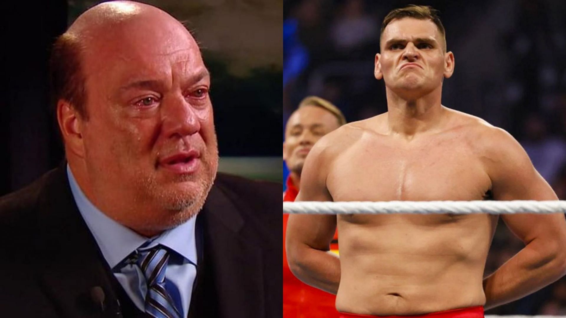 Paul Heyman (left); Gunther (right)