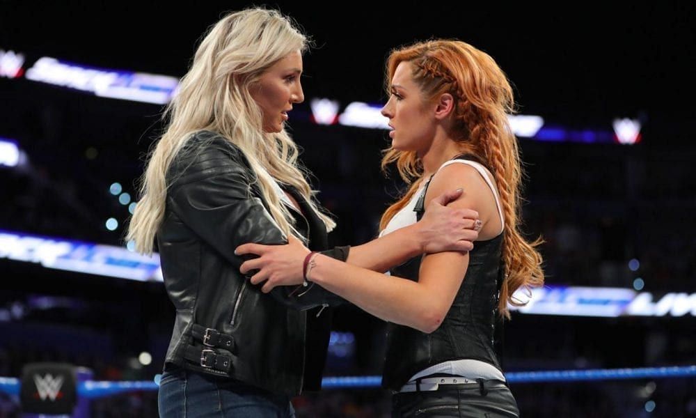 Becky Lynch has confirmed that there is real life heat between herself and  Charlotte Flair. . . . . . . . . #beckylynch #charlotteflair…