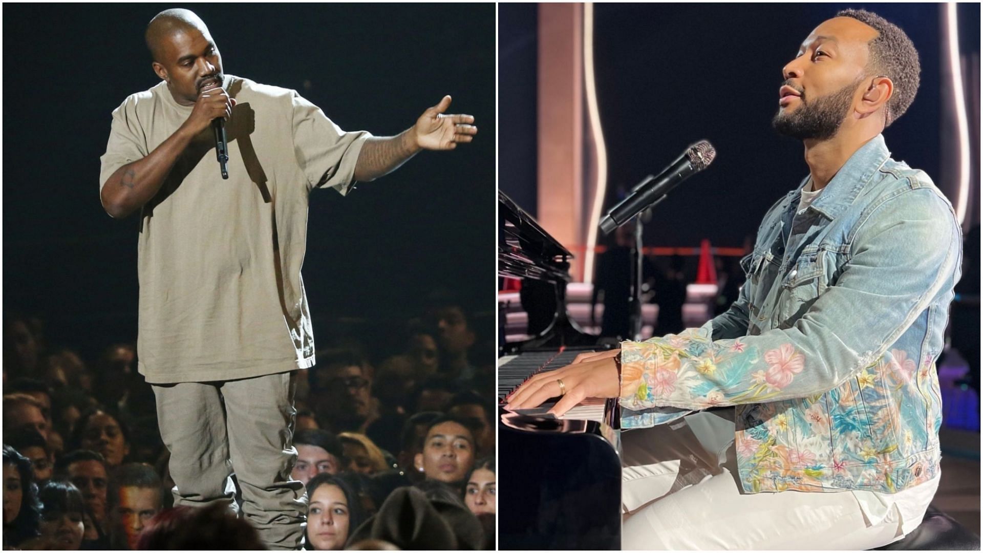 John Legend opened up about this fallout with Kanye West over politics. (Images via Getty)