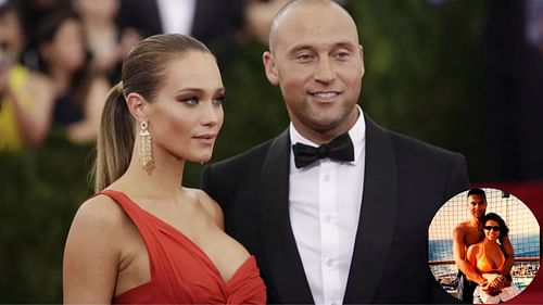 Hannah Davis Jeter with Derek Jeter; Vida Guerra with Derek (inset)