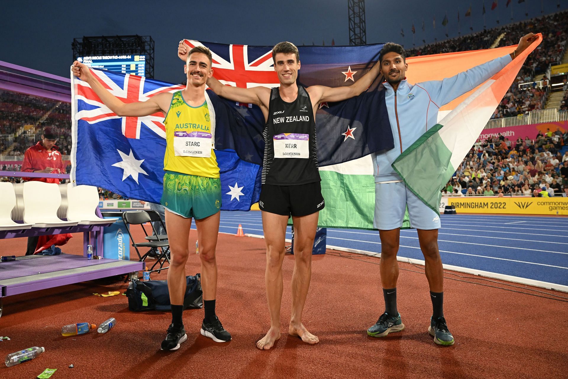 Tejaswin Shankar won the bronze medal in Birmingham with a best effort of 2.22m