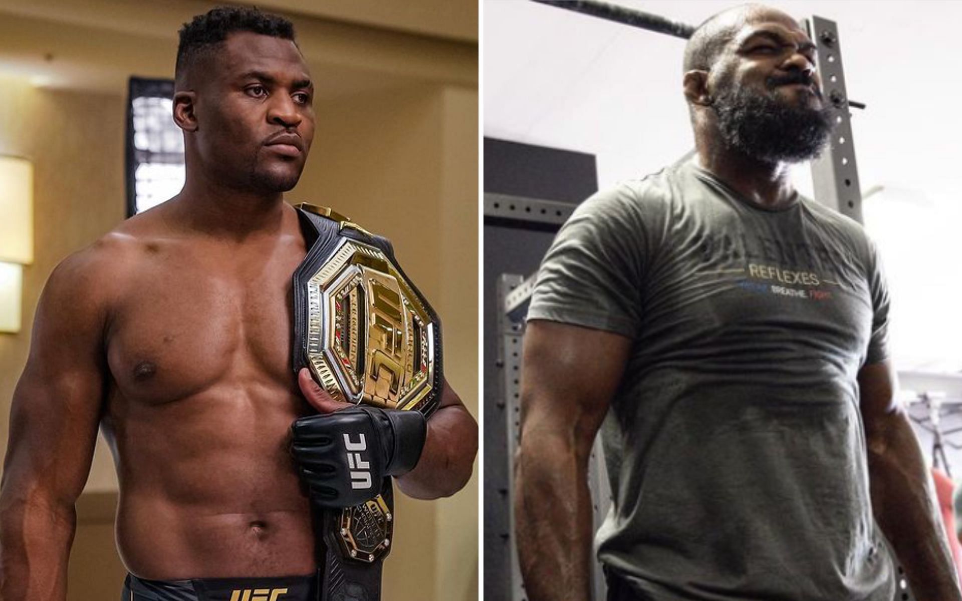 Francis Ngannou (L) and Jon Jones (R) [Images Courtesy: @francisngannou and @jonnybones /Instagram]