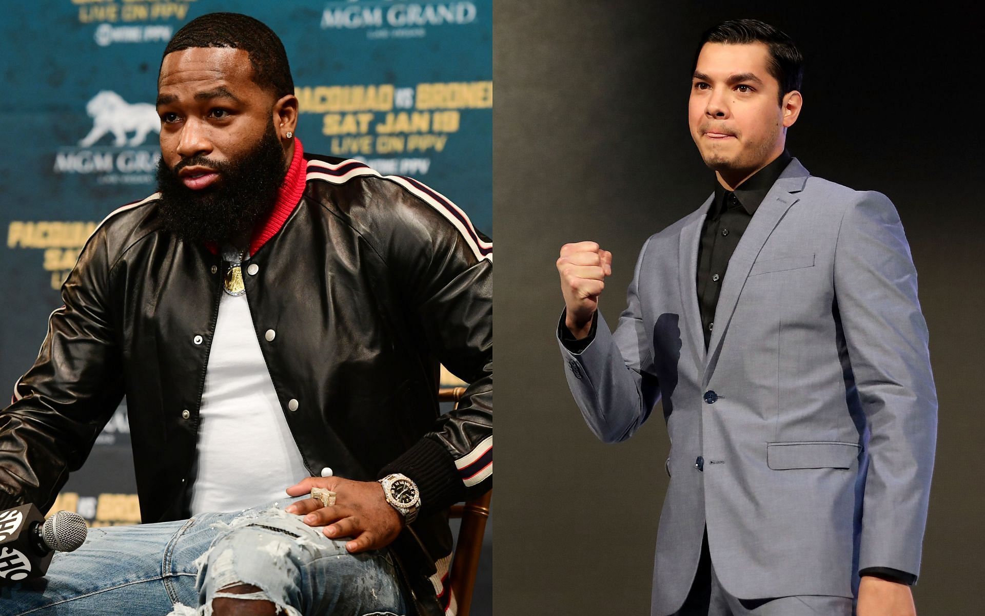 Adrien Broner (left) and Omar Figueroa (right) (Image credits Getty Images)