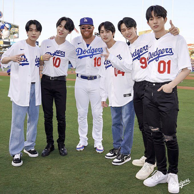 sofi on X: Enhypen at LA Dodgers Korea Night!  / X