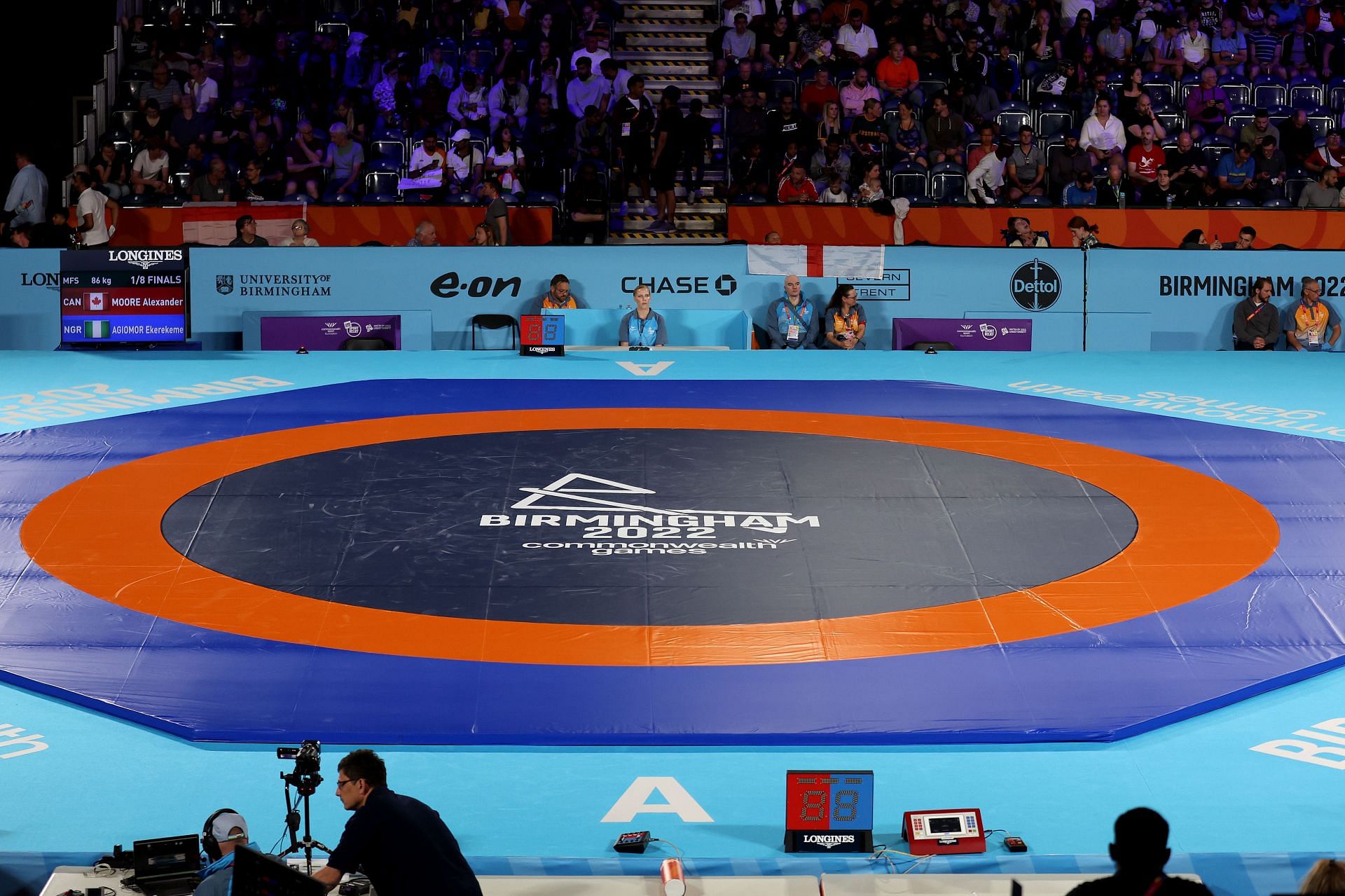 A view of the wrestling arena at CWG 2022. (PC: Getty Images)