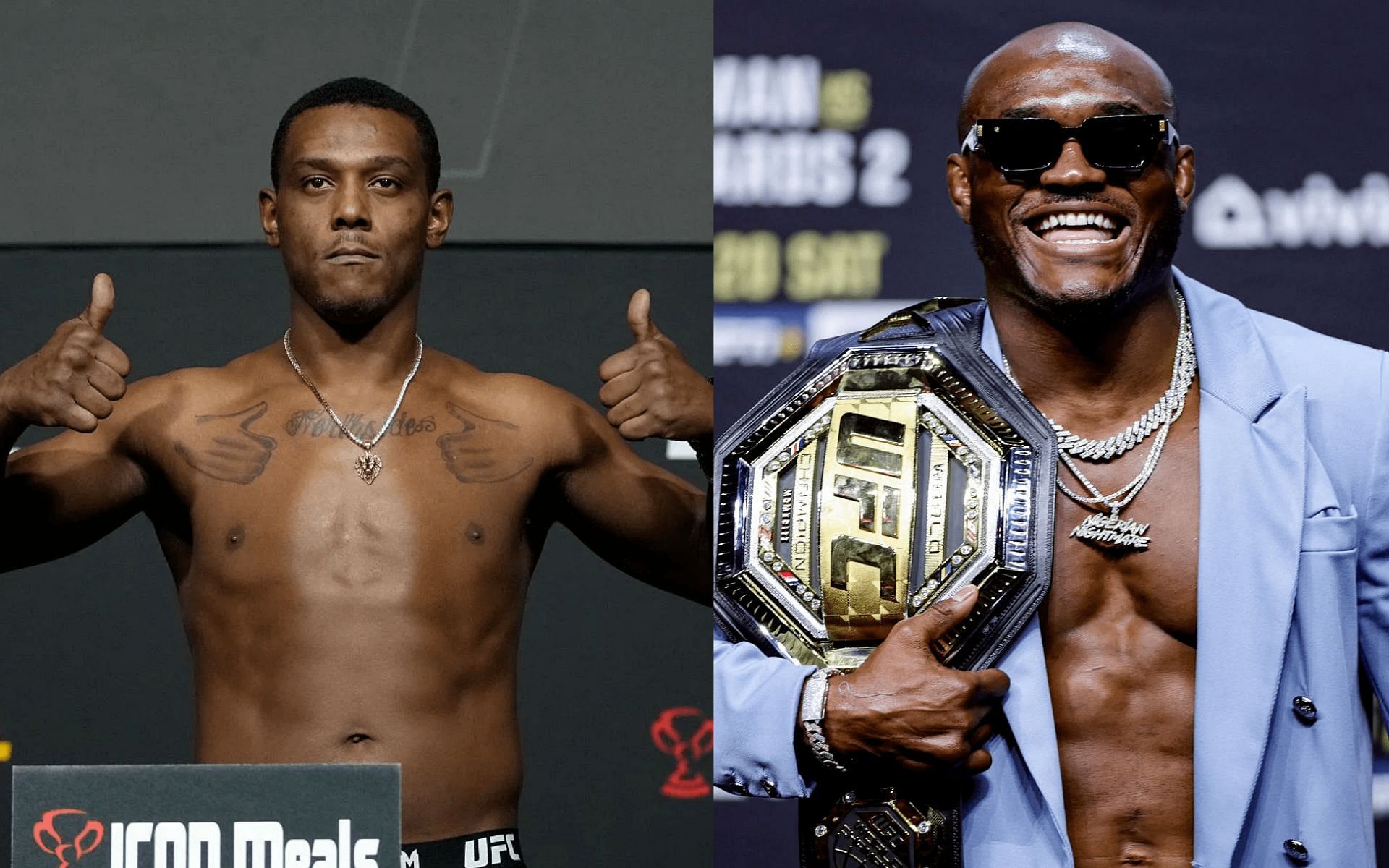 Jamahal Hill (left) and Kamaru Usman (right) [Images courtesy of Getty]