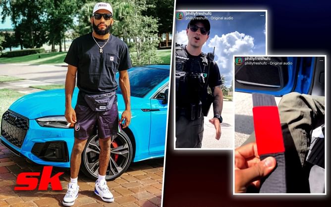 "Is this a skit?" - Fans react to UFC fighter showing off his black belt after being pulled over by the police