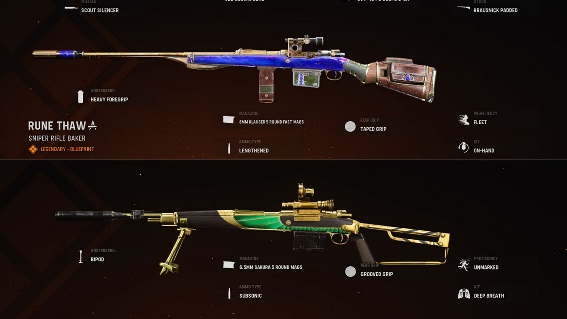 Blueprints available for the Kar98k in-game (Image via Activision)