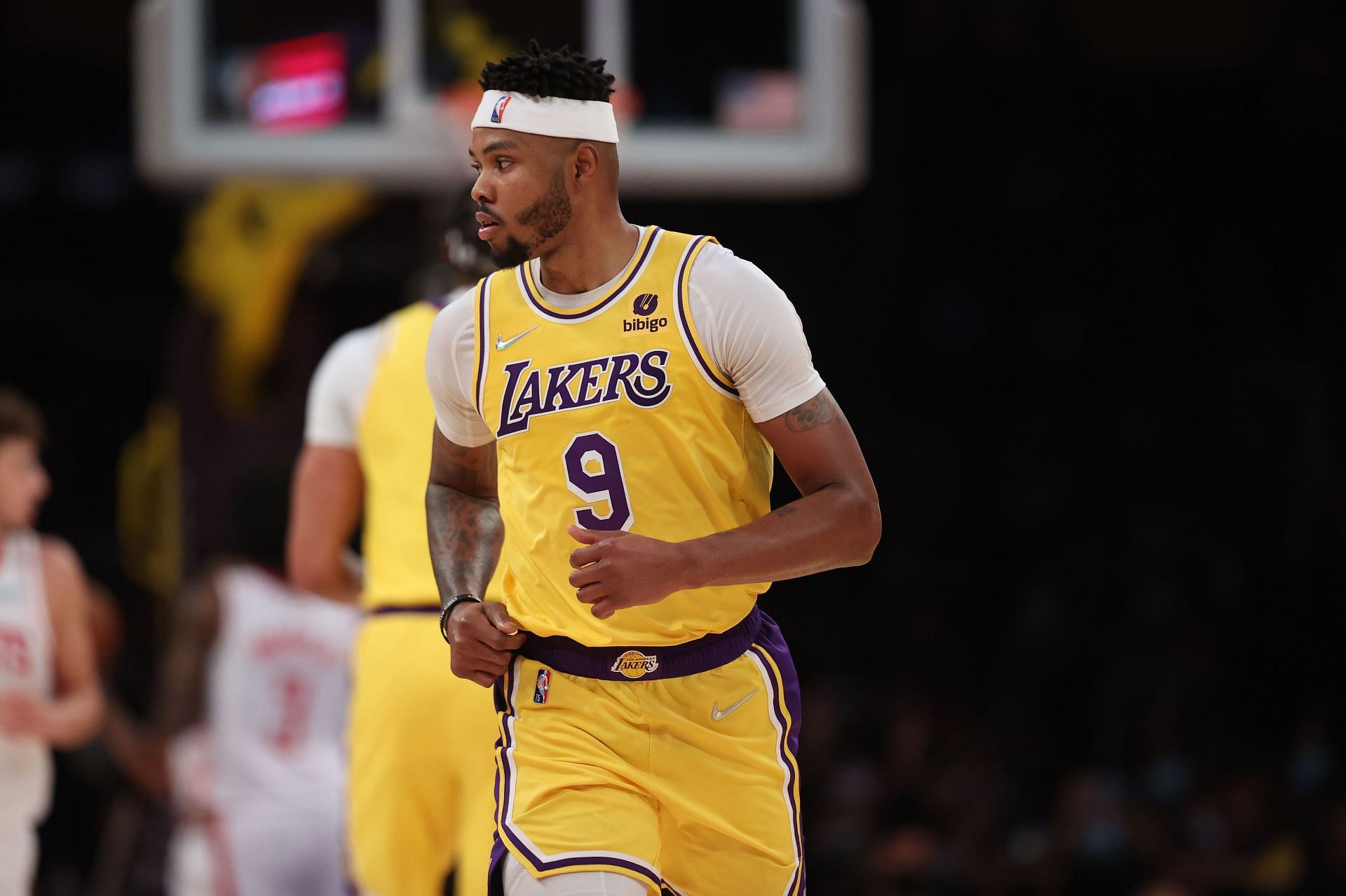 Kent Bazemore with the LA Lakers during the 2021-22 NBA season
