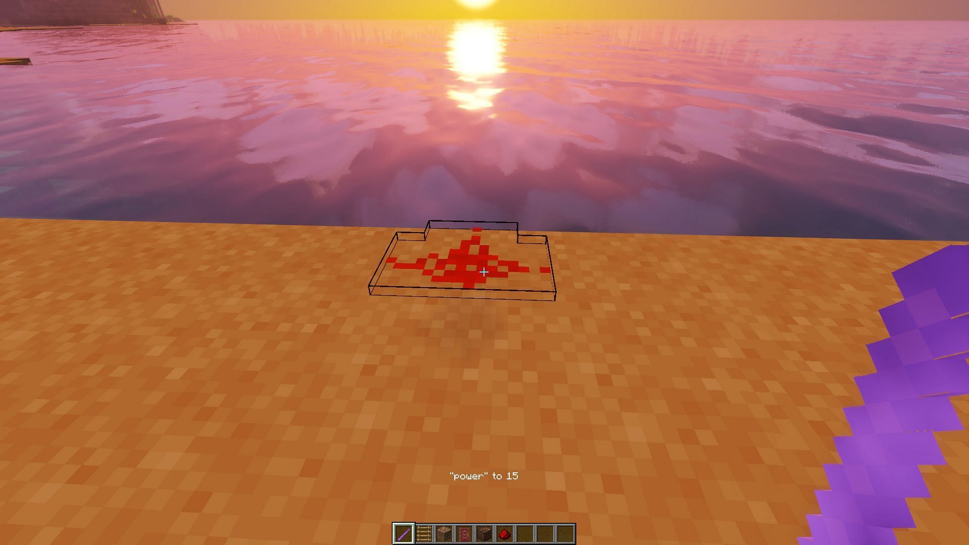 Editing the power level of redstone dust (Image via Minecraft)