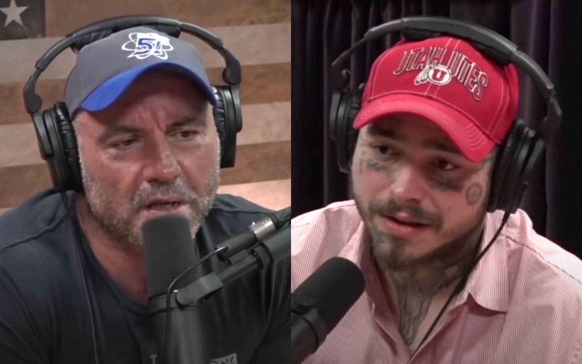 Joe Rogan (left), Post Malone (right) [Images courtesy of JRE Clips on YouTube]