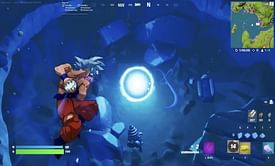 Fortnite YouTuber tries using Kamehameha on Zero Point