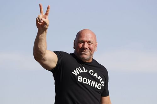 Dana White at the NASCAR Cup Series South Point 400 (Image via Getty)