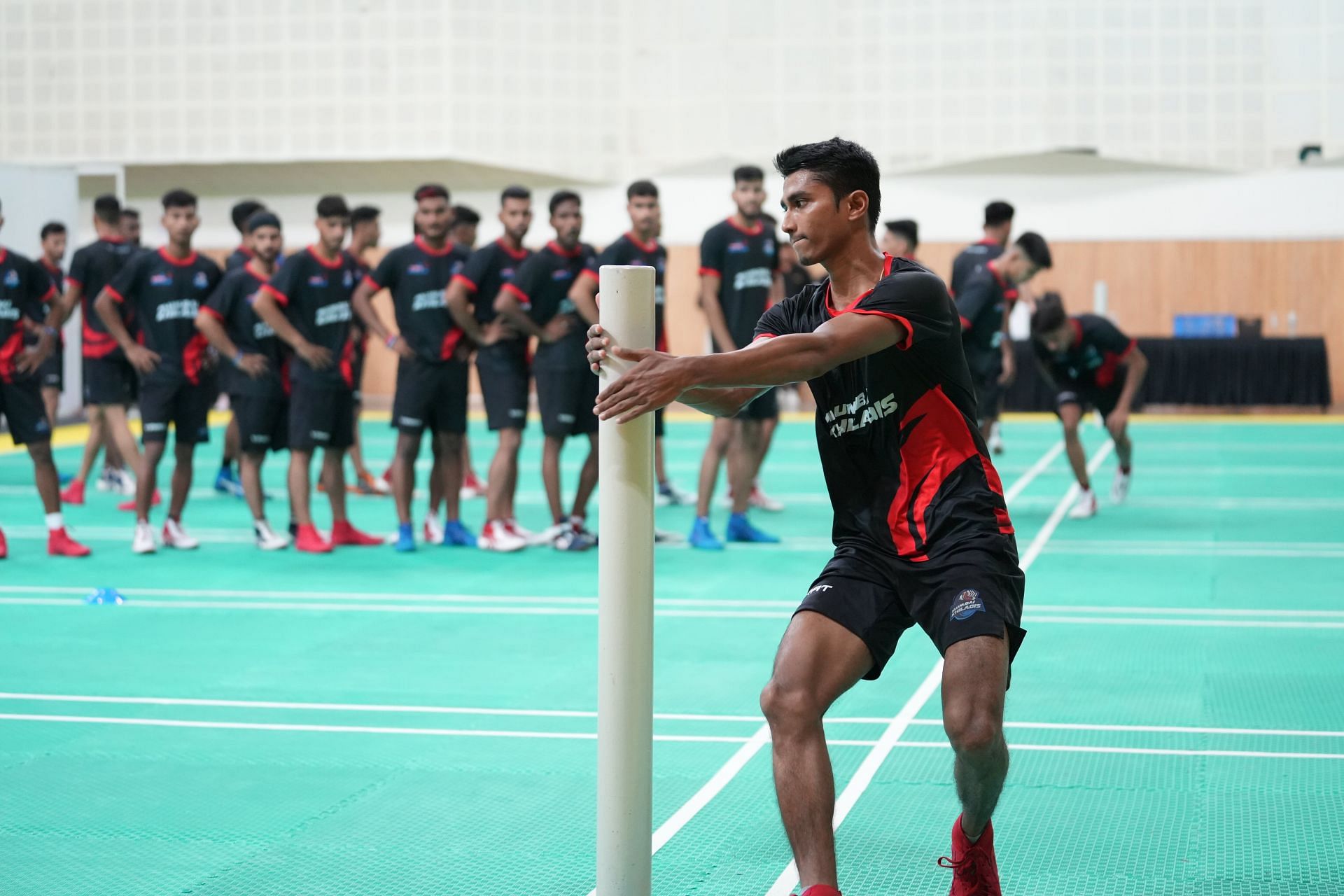 Vijay Hajare is seen training intensely for Ultimate Kho Kho 2022 ahead of the tournamnet.