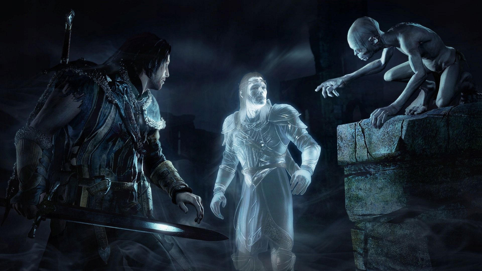 Talion and Celebrimbor meet Gollum (Image via WB)