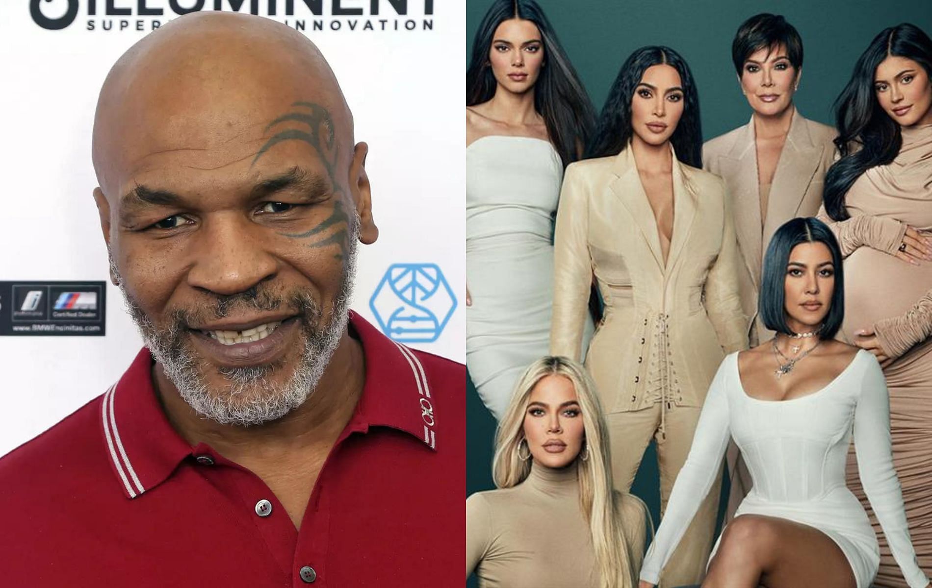 Mike Tyson (L) and The Kardashians (R)