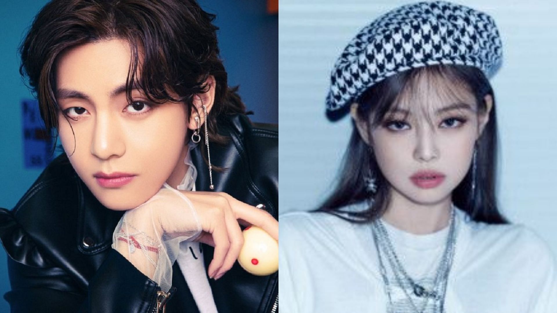 BTS&#039; V and BLACKPINK Jennie&#039;s leaked pictures are fake (Image via YG Entertainment and BIG HIT MUSIC)