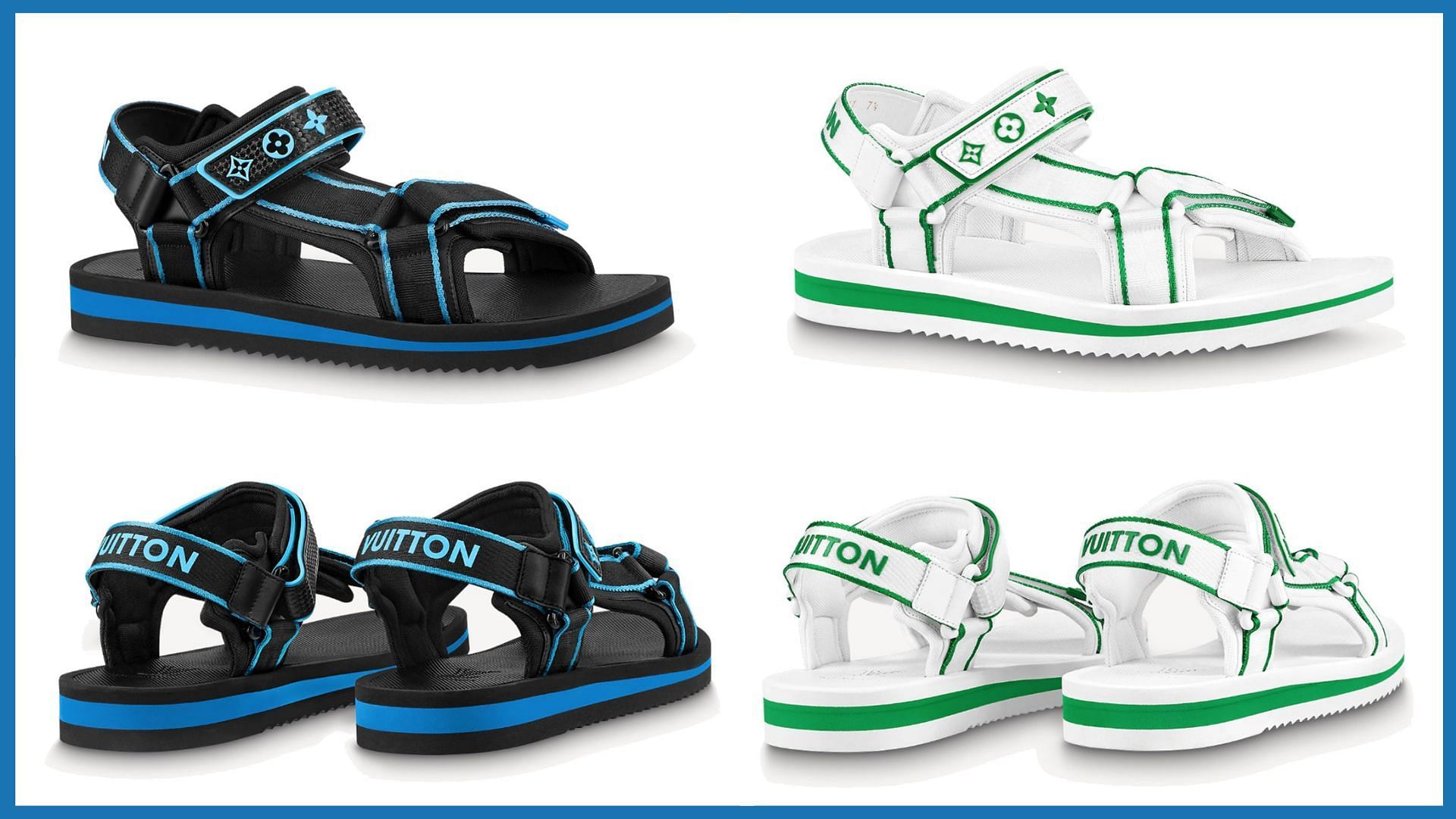 Take a closer look at the two colorways of the new sandals (Image via Sportskeeda)
