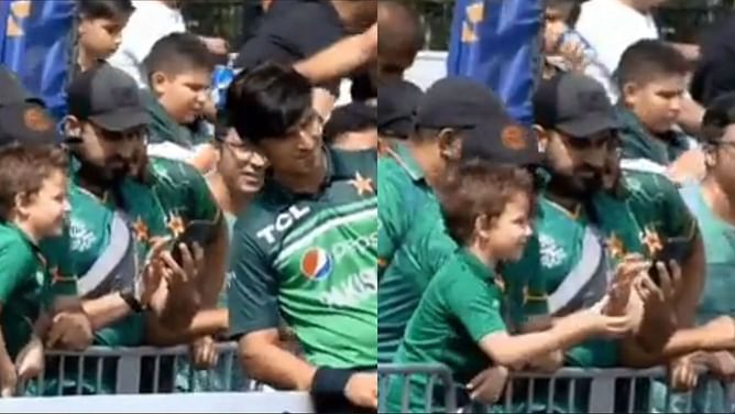 [Watch] Mohammad Wasim Jr. clicks selfie with young fan and teases him with a prank of taking away the phone
