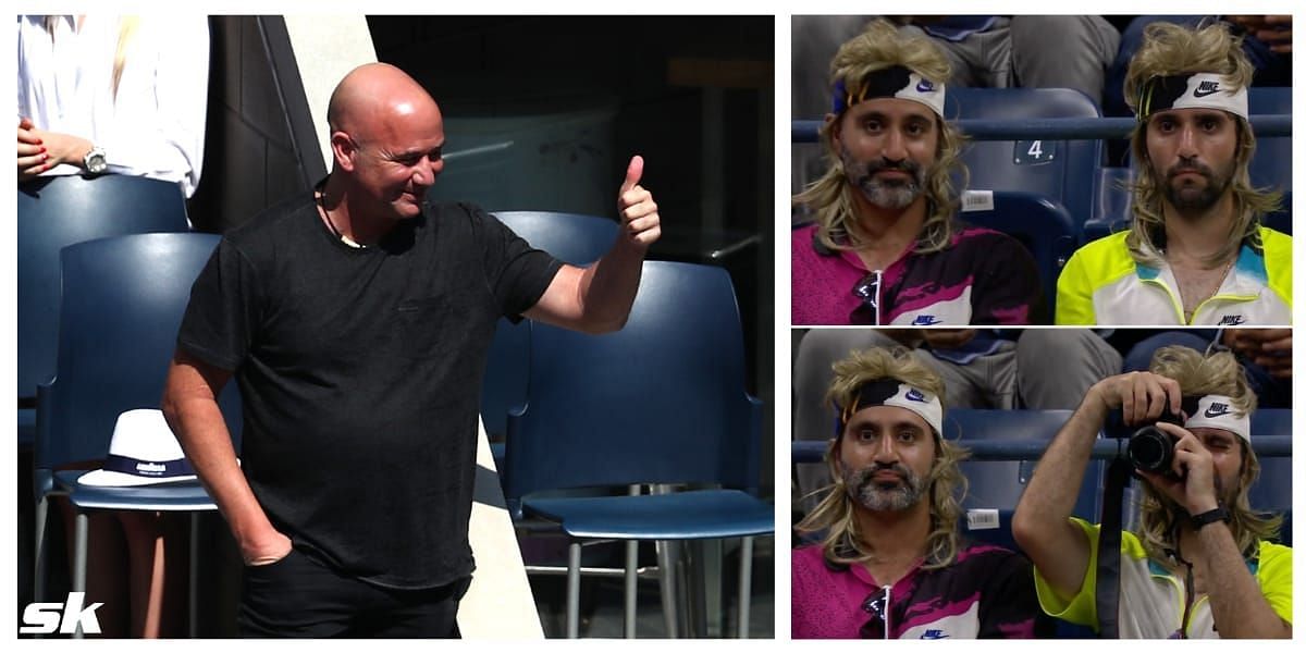 Andre Agassi reacts to fans impersonating him 