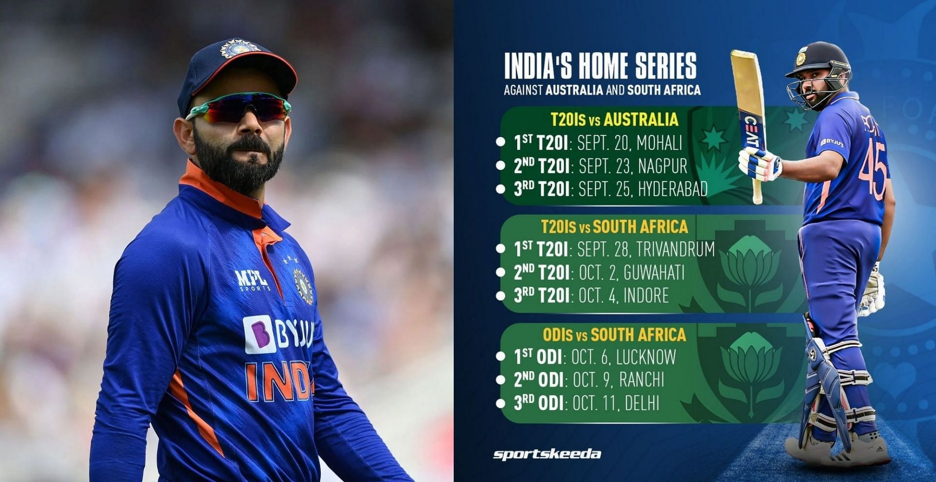 India have a number of matches lined up ahead of the T20 World Cup.