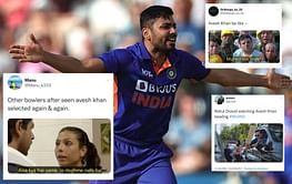 IND vs WI 2022: "The run machine" - Netizens brutally troll Avesh Khan for costly spell in 3rd T20I
