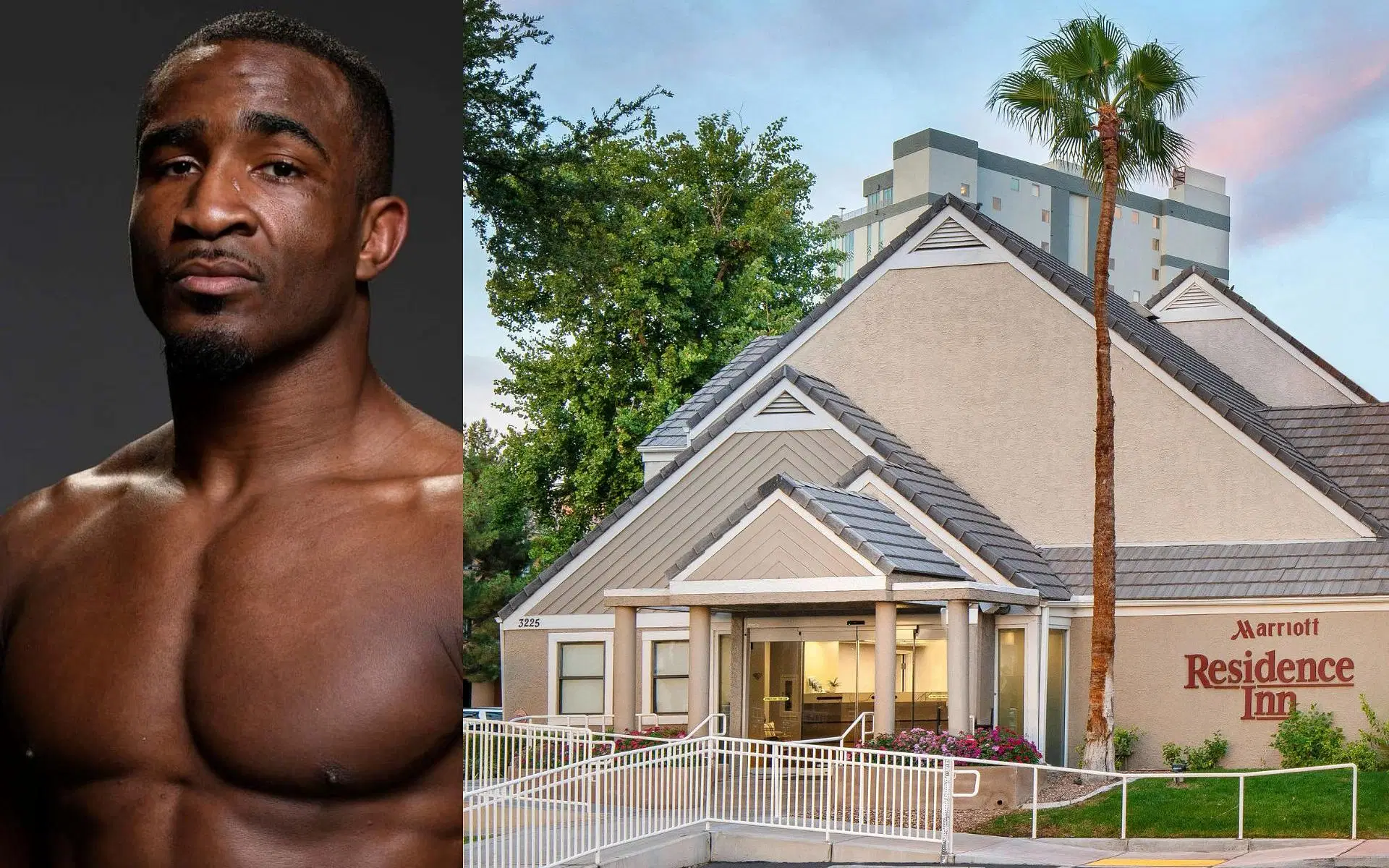 Geoff Neal comments on his stay at mid-level hotel [Photo credit: handzofstelmma on Instagram, marriott.com]