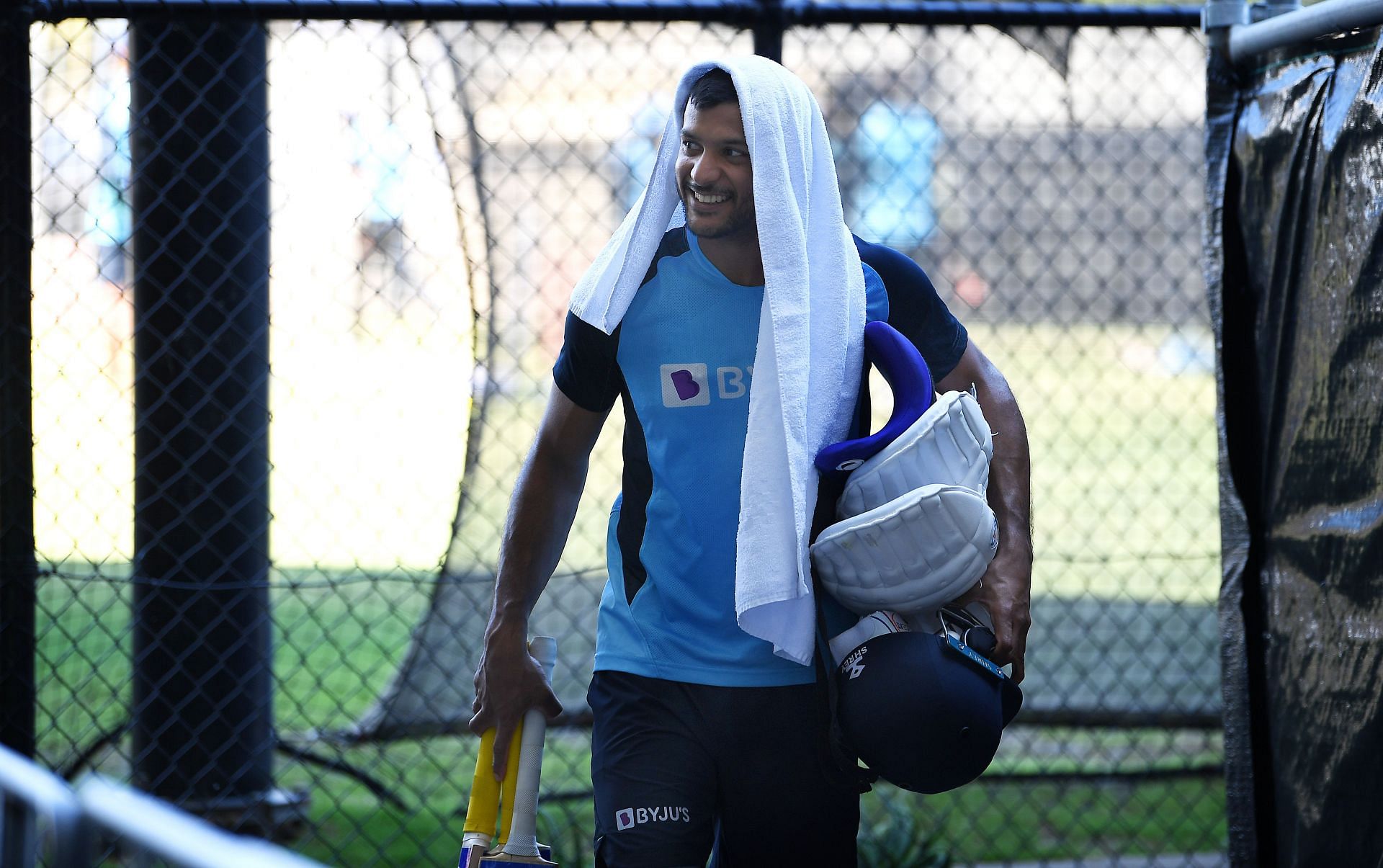 Mayank Agarwal at India Nets Session (Image Courtesy: Getty Images)