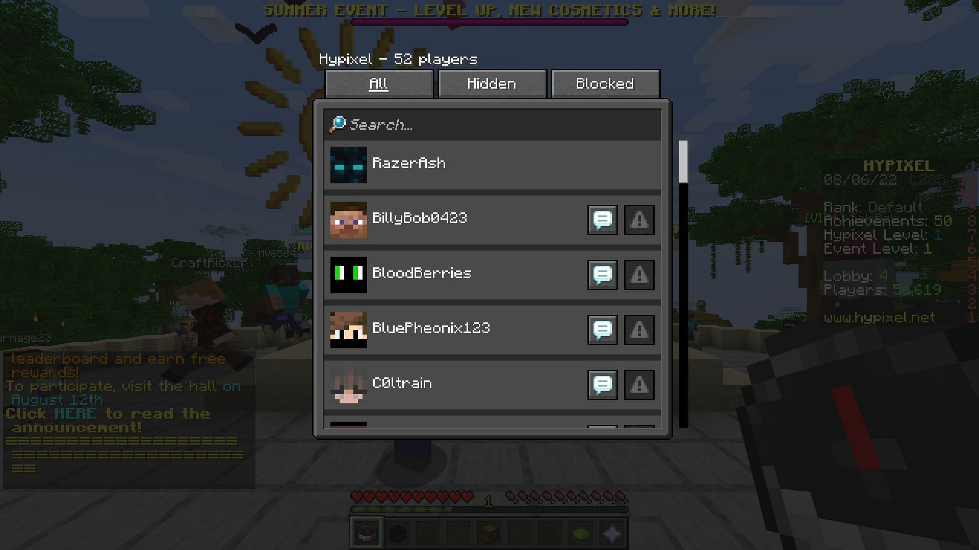Several players were experiencing game crashes when opening the social interactions page (Image via Minecraft)