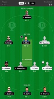 Mideast Metals vs Interglobe Marine Grand League.