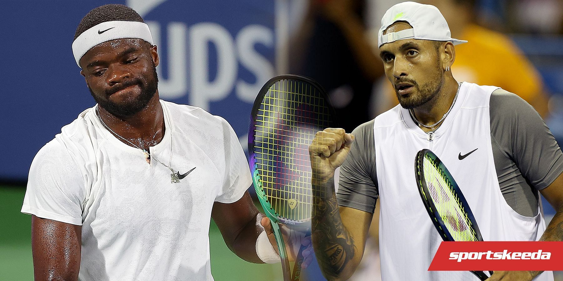 Frances Tiafoe (L) and Nick Kyrgios met for the first time.