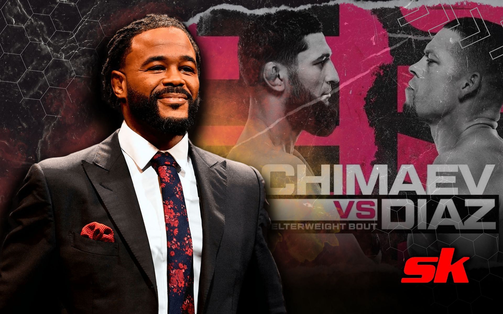 Rashad Evans on why Khamzat Chimaev may bring out the best in Diaz. [Image Credits: @khamzat_chimaev on Instagram; Getty Images]