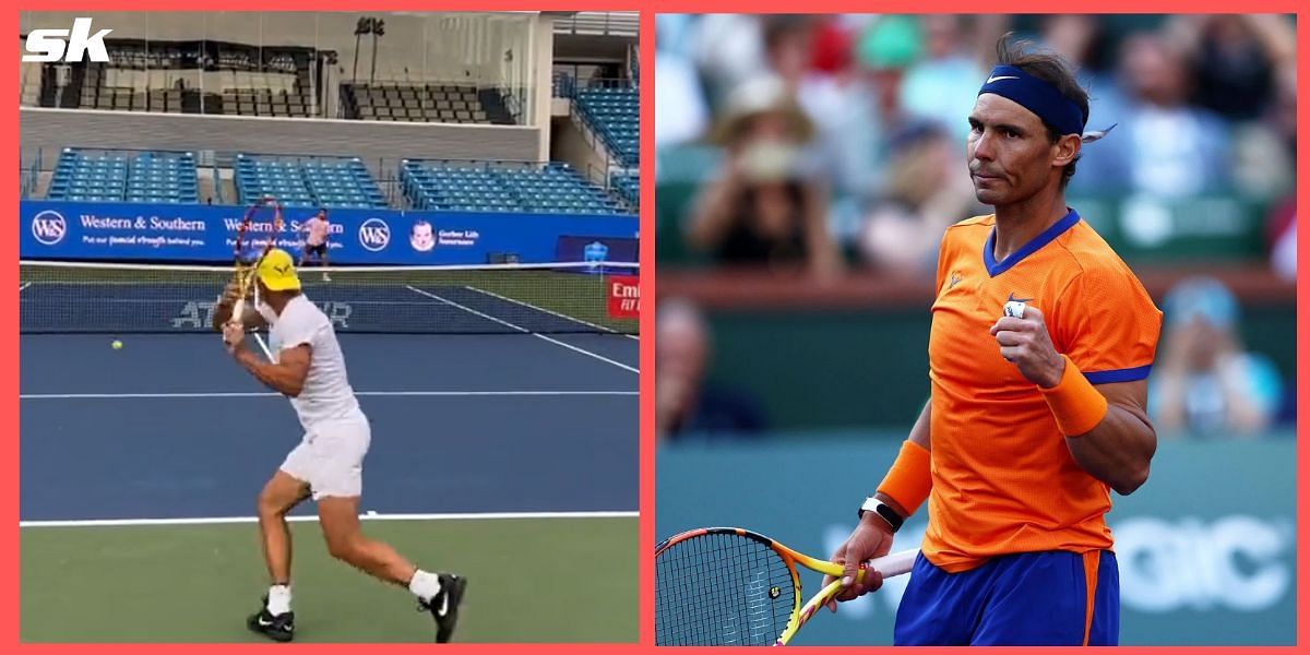 The Spaniard practices in Cincinnati for the first time in five years
