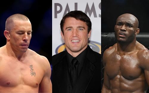 Georges St-Pierre (left), Chael Sonnen (center), and Kamaru Usman (right)