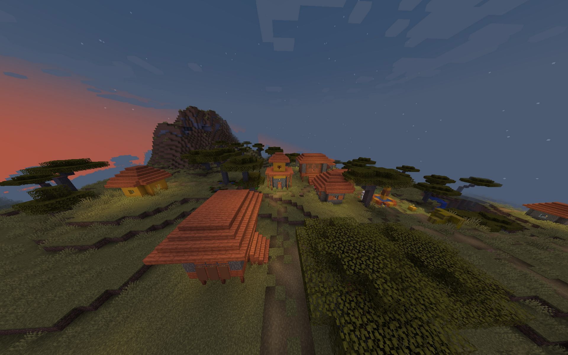 A savanna village (Image via Minecraft)