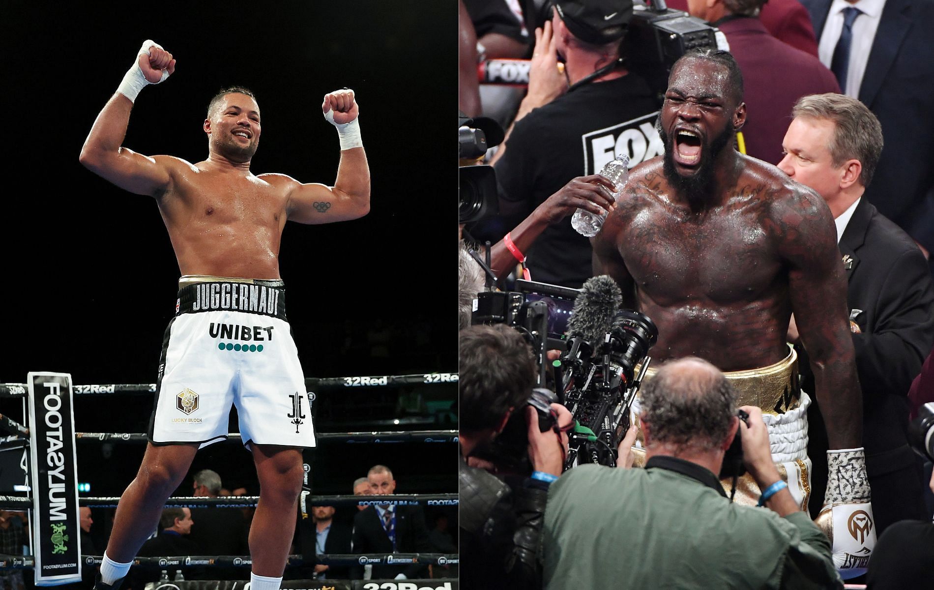 Joe Joyce (left) and Deontay Wilder (right)