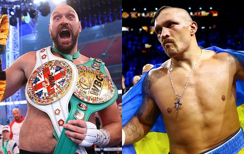 Tyson Fury (left) and Oleksandr Usyk (right)