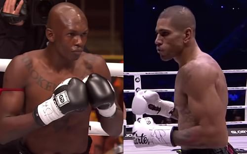 Israel Adesanya (left), Alex Pereira (right) [Images courtesy of Glory Kickboxing on YouTube]