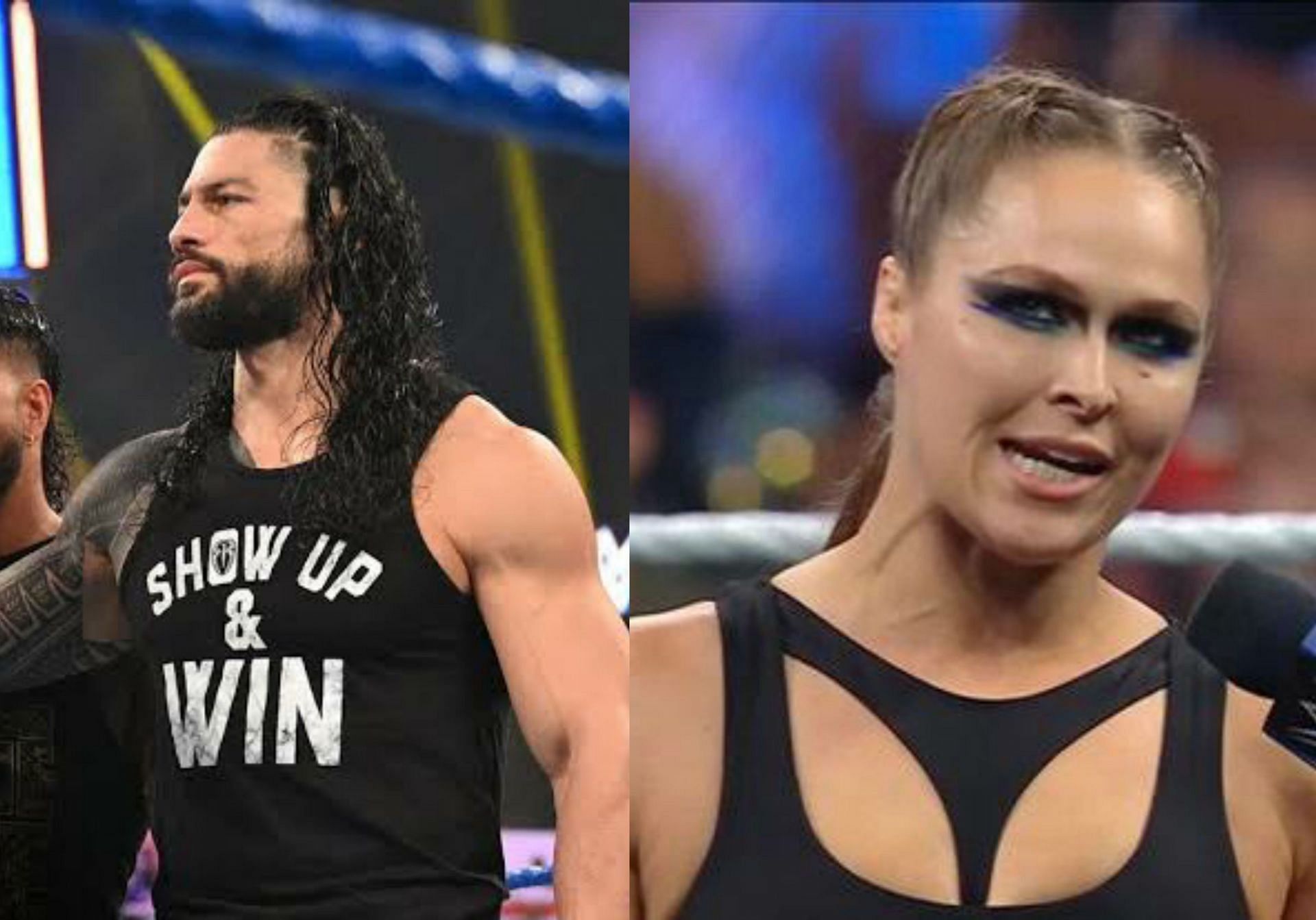 Roman Reigns(Left); Ronda Rousey(Right)