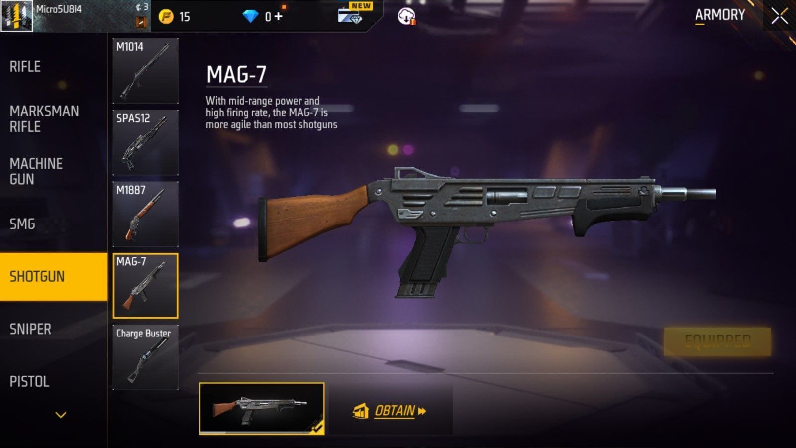 MAG-7 गन (Image Credit : Garena)