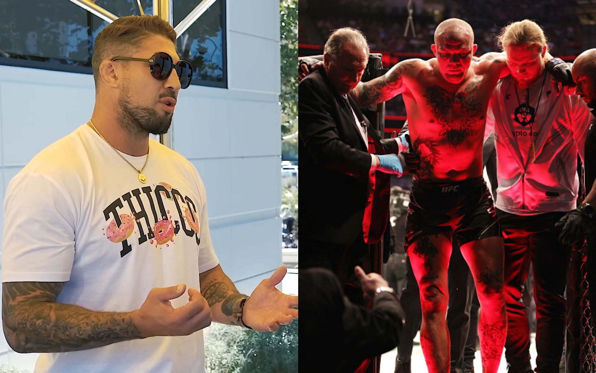 Brendan Schaub (left), Anthony Smith (right) [Images courtesy: Thiccc Boy via YouTube and Getty]