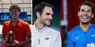 "To play them one day would be pretty cool, those are the two I grew up loving to watch" - Rising American star Ben Shelton picks Roger Federer and Rafael Nadal as his dream opponents on Arthur Ashe Stadium